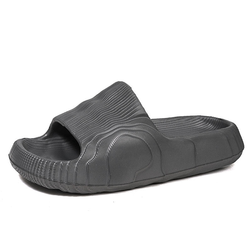 2024 new summer one-word slippers thick-bottomed double-size bathroom home wear, stepping on shit feeling, men's and women's versatile models wholesale