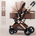 【luxury edition】khaki + carbon steel tube rubber wheels + one-hand folding