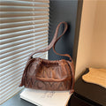 Thailand gentle woman drawstring bag women's 2026 new embossed letter shoulder bag trendy tote bag