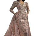 new european and american cross-border women's fashion  dress - sexy v-neck long sleeve gold-sprinkled train evening gown