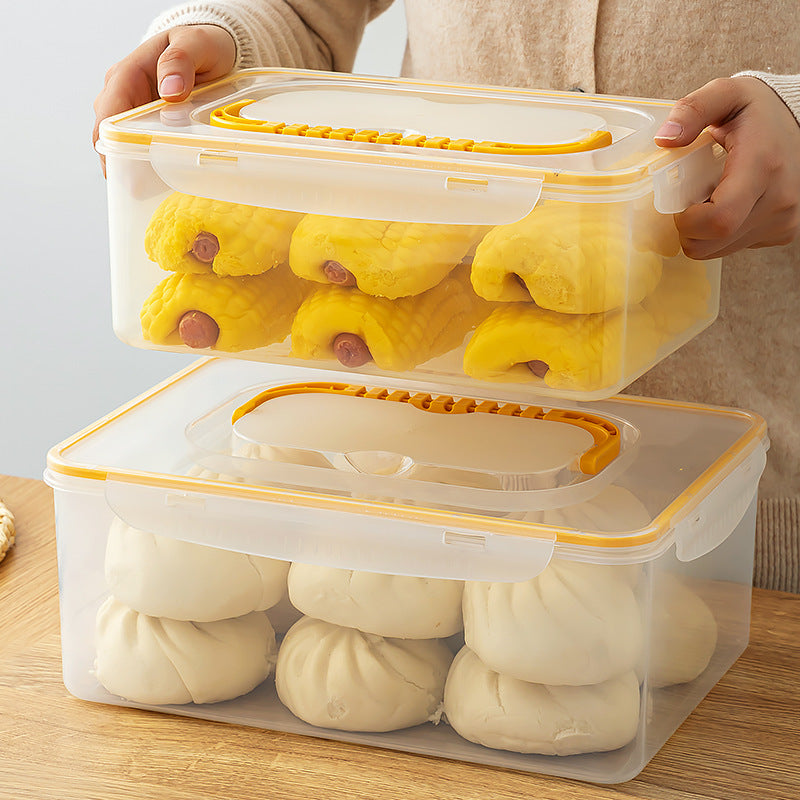 Breakfast steamed bread fresh-keeping box bread box refrigerator frozen storage box with lid sealed food grade food storage box