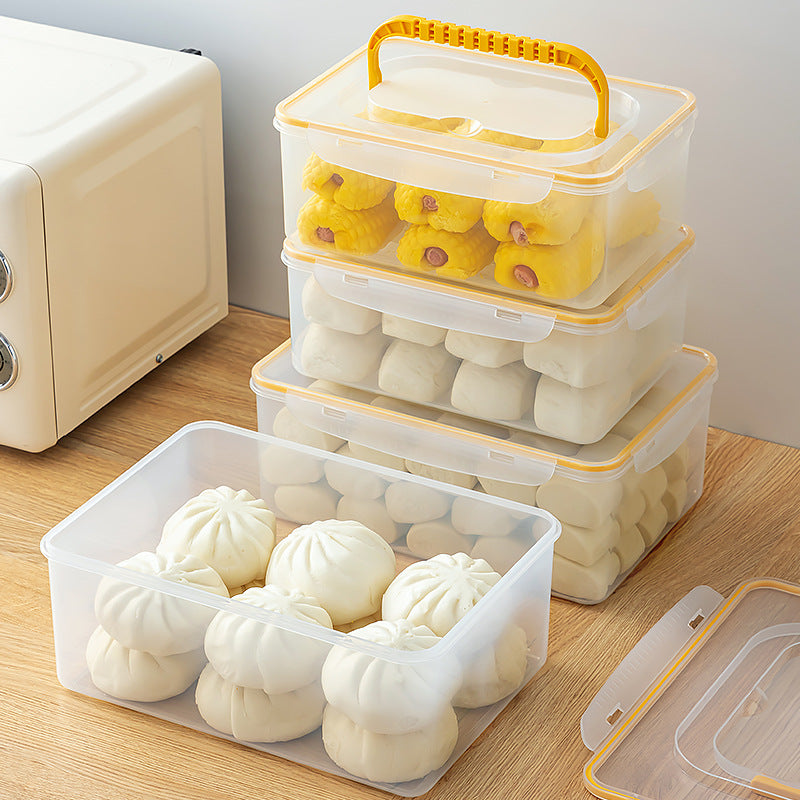 Breakfast steamed bread fresh-keeping box bread box refrigerator frozen storage box with lid sealed food grade food storage box