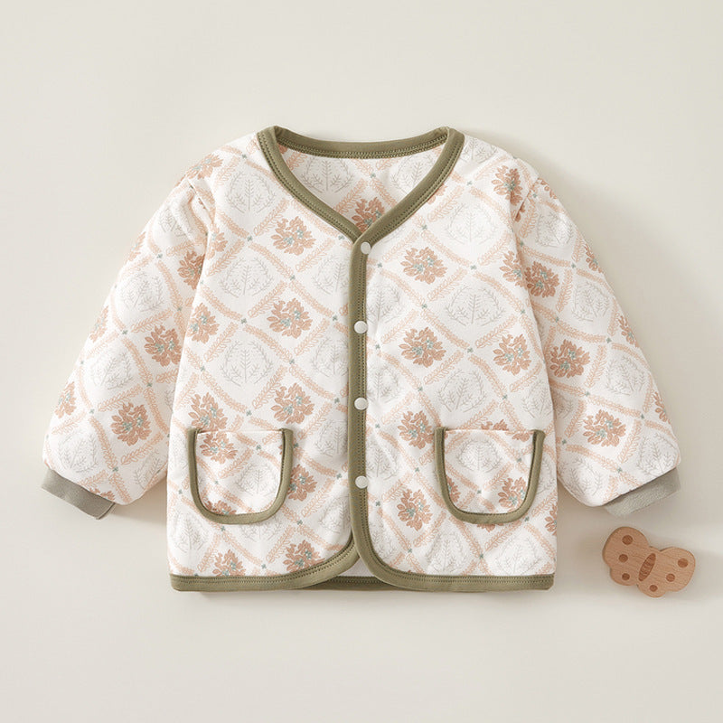 Babylon children's cotton clothes baby cotton jacket quilted cute heattech handy gadgetfall and winter outwear baby clothes cotton clothes