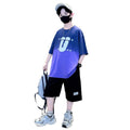 Boys' summer outfit set: new  styles for mid-to-large children - lightweight, short-sleeved, stylish summer clothes for boys, perfect for making a statement