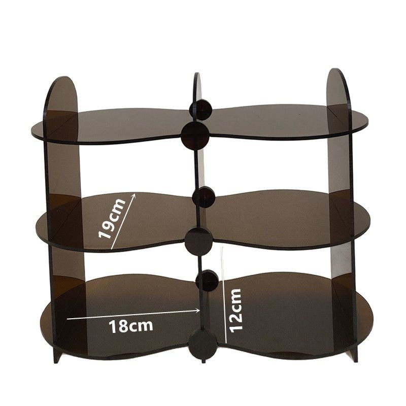 Nordic style acrylic perfume display rack, multi-tier mug organizer, desktop aromatherapy diffuser and water glass storage shelf