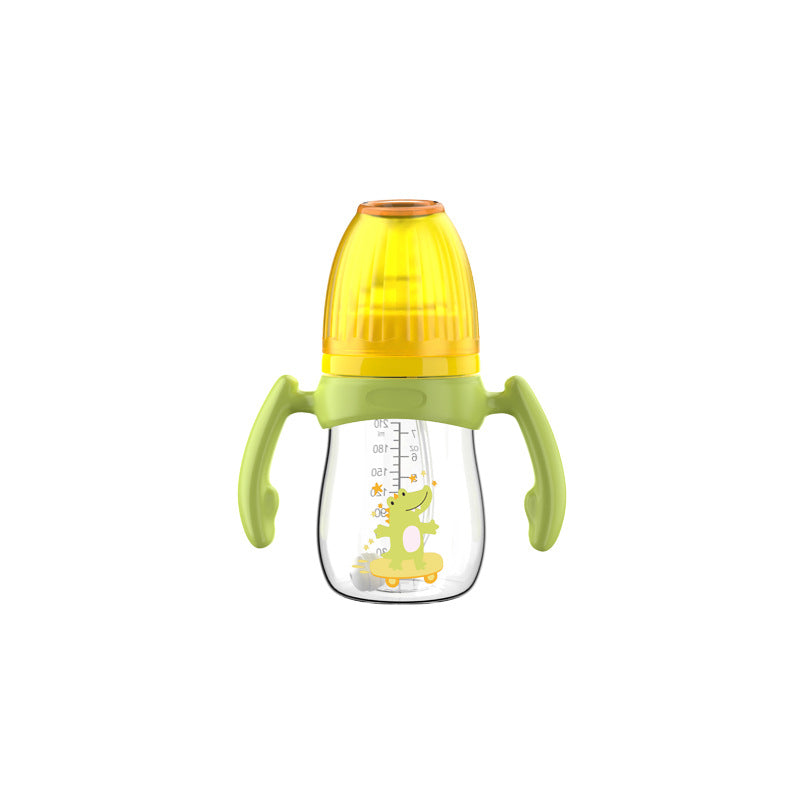 English boxed pacifier 210/240/300ml cactus series with handle PP bottle with straw