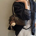 Korean style niche versatile shell bag for women - autumn 2025 retro work commute shoulder bag - high-end handbag