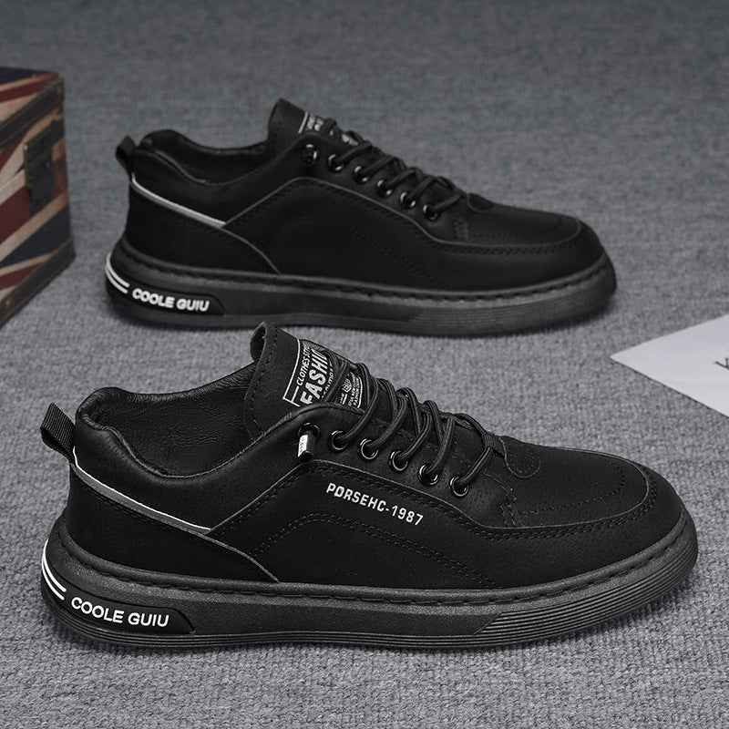 2025 new spring breathable men's skate shoes, trendy ins style, athletic casual slip-ons, easy-on shoes for students