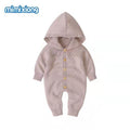 Baby knitting one-piece hoodie spring & fallnewborn clothing men's and women's baby sweater cute heattech romper 06