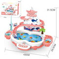 Multifunctional floating fishing game toy - magnetic fishing board, electric fishing, kids' toy for boys and girls, tabletop game