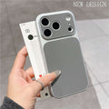 Instantly transform your phone with this minimalist, lambskin-textured iphone 17 pro max case. featuring a large viewing window and drop-proof protection, it's also compatible with iphone 11