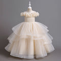Ready-to-ship girls' formal dresses: high-end, elegant, long, puffy tulle, new children's runway & piano recital styles - cross-border exclusive