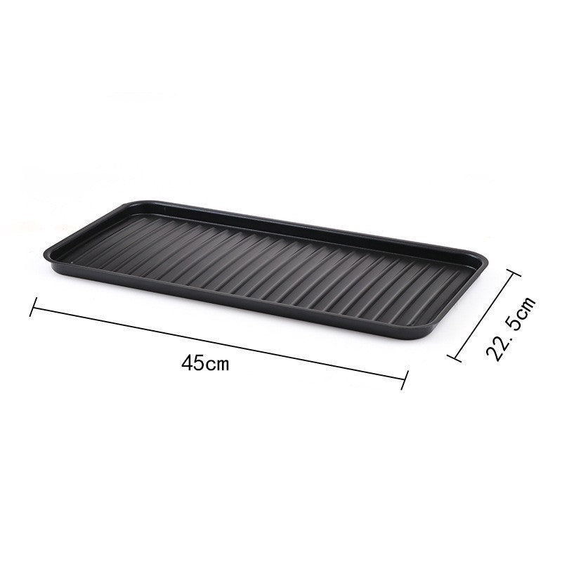 Outdoor thickened picnic charcoal barbecue frying pan barbecue plate iron plate neutral plate stripesfor home non-stick grill pan