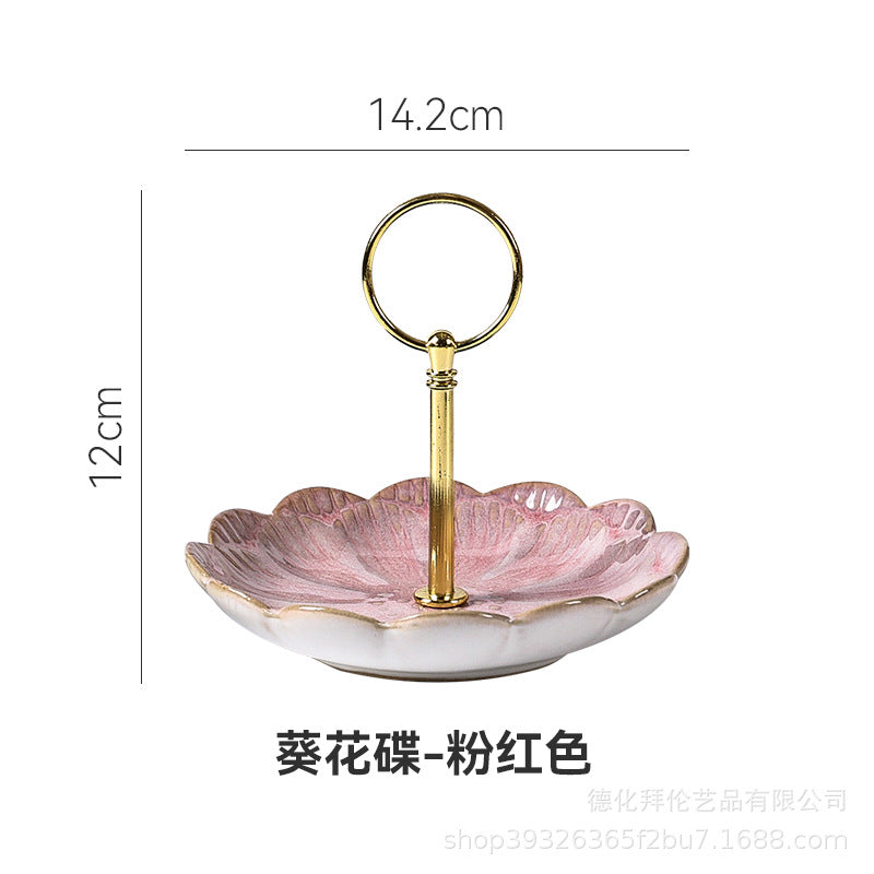 Ceramic jewelry dish - instagrammable european style, exquisite high-end trinket organizer, creative desktop display
