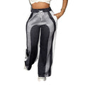 Fashioncasual women's high waistpatchwork distressed new arrivalloose pantspantsfashionexport
