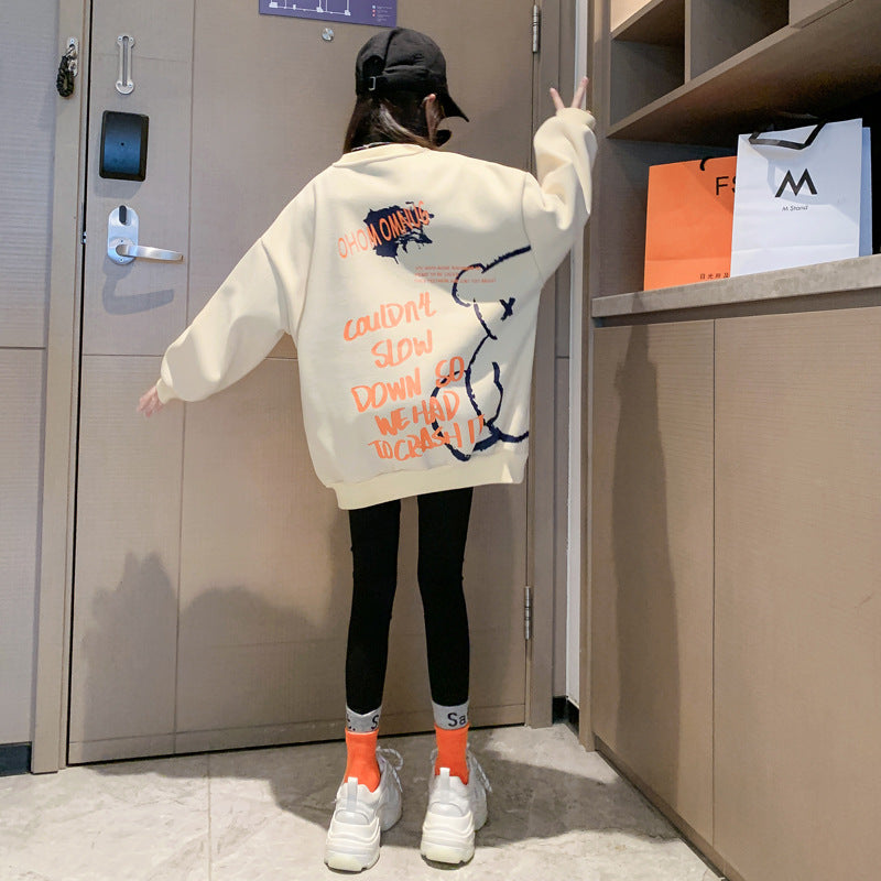 Girls'  new spring/autumn longline oversized jacket - trendy & chic top for girls - stylish spring/autumn sweatshirt