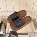 Bear thick sole 2025 new arrival slippers women's summer outwear non-slip cute home indoor popularins heightening sandals