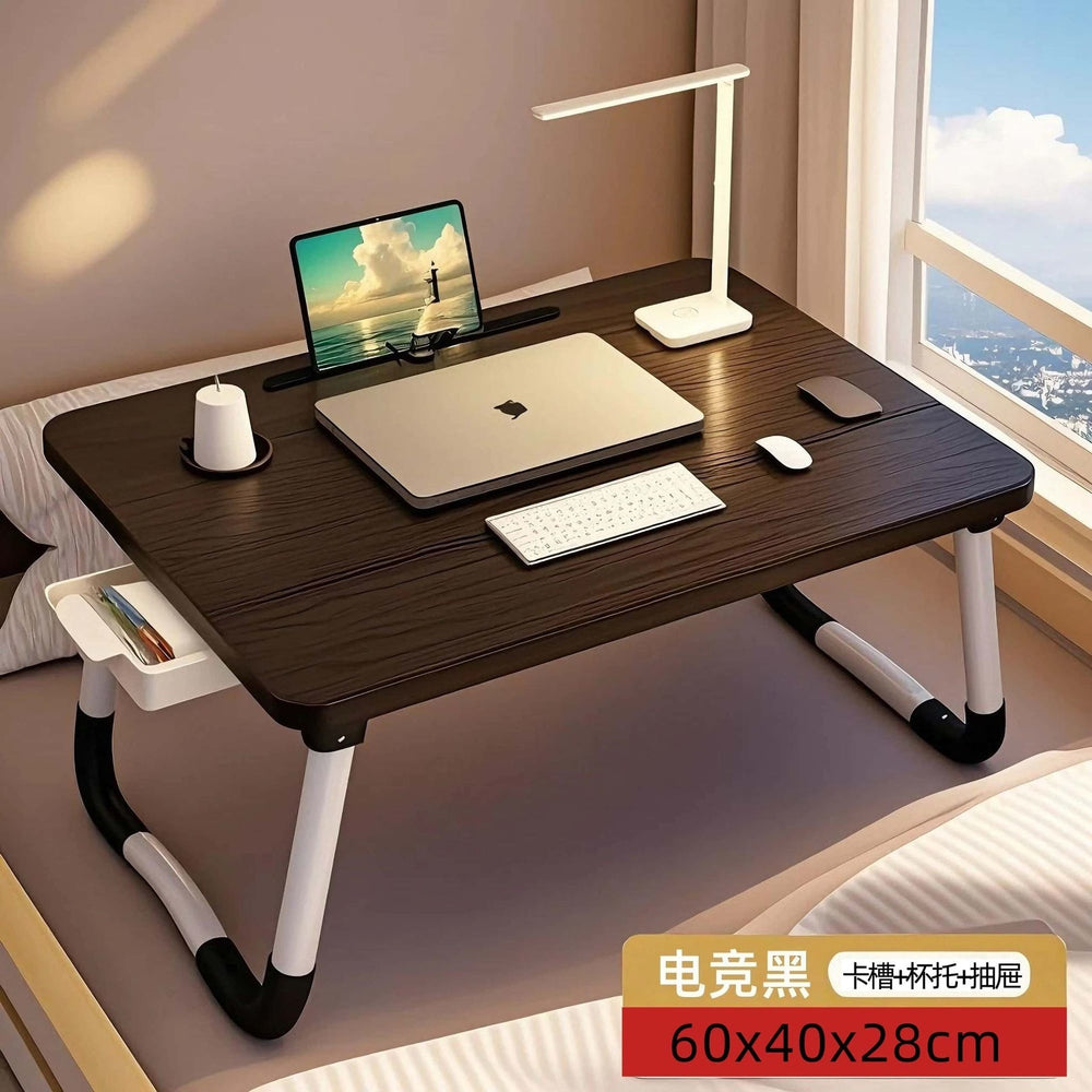 Bedside desk folding small table student dormitory writing desk dorm room essential laptop table assembly-free