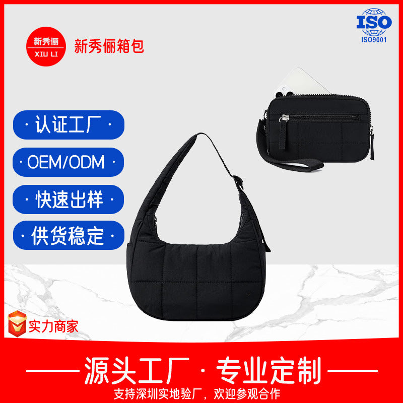 New literary crossbody large capacity multi-color plaid canvas bag women's casual simple shoulder bag source factory