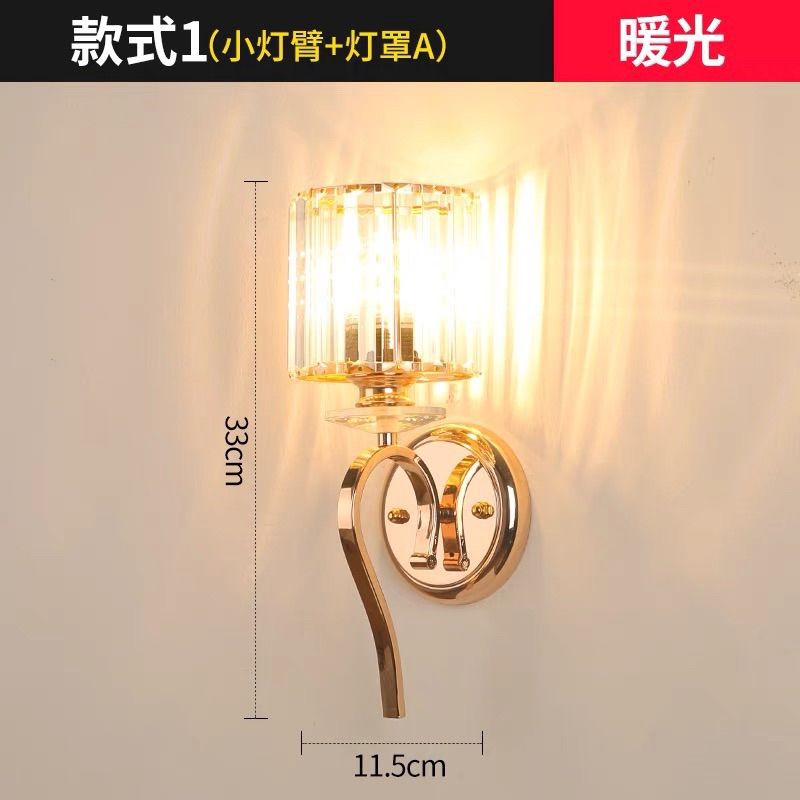 Nordic light luxury wall lamp modern living room tv background wall light aisle bedroom bedside minimalist led crystal wall sconce