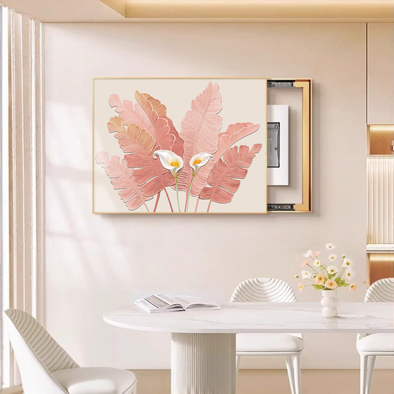 Modern simple meter box decorative painting 2025 new electric switch box distribution box blocking cream wind hanging painting