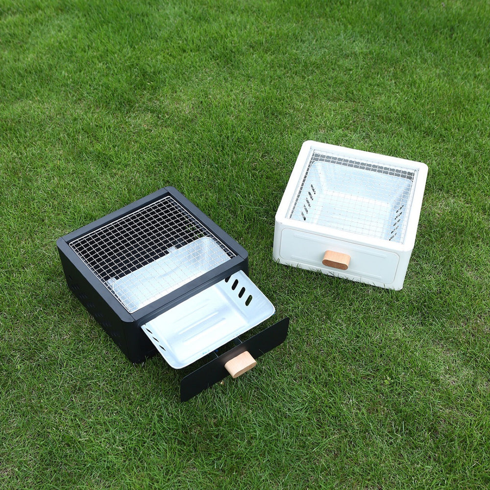 Stove for making tea by the stove, small square stove, outdoor camping barbecue stove, japanese charcoal stove, indoor barbecue stove