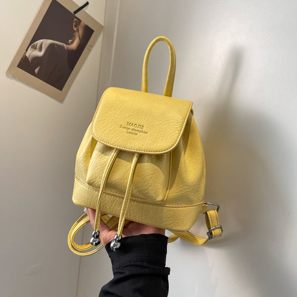 Wholesale 2025 new fashion simple portable satchel foreign style girl shoulder small backpack retro bucket backpack