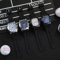 New barrel-shaped blue light glass large dial men's watch trendy quartz watch men's wristwatch factory wholesale