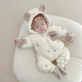 Infant winter fleece-lined thickened clothes baby outing romper newborn winter cotton-padded jumpsuit outerwear