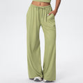 New arrival brushed yoga pants loosecasual drape wide leg flap pocket pants elastic drawstring running fitness sports pants