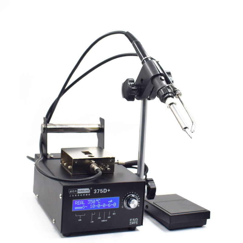 375 automatic soldering machine foot out soldering table constant temperature spot soldering machine industrial electric soldering iron manual tin point dual use