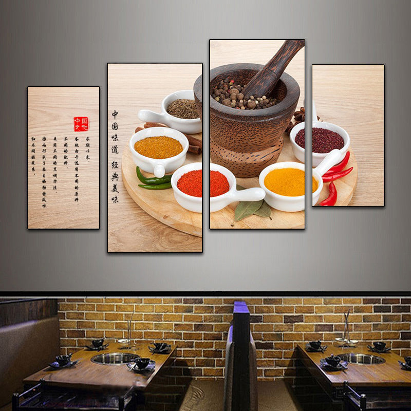 Hotel wall decoration painting Sichuan cuisine Hunan restaurant fast food restaurant box mural restaurant catering hot pot restaurant room painting