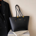 large-capacity casual tote bag classy sense of retropure color shoulder bag 2026new arrivalfashionwork clothing women's bag