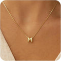 European and american cross-border new product initial necklace fashion bubble 26 letter pendant box chain jewelry women's versatile clavicle chain