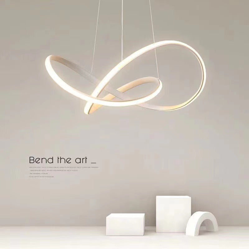LED chandelier simple postmodern personality art ring creative Nordic style bedroom living room dining room bar lighting