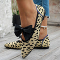 new spring/autumn pointed-toe bow casual flats - women's plus size flyknit moccasin loafers