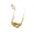 popular copper inlaid zirconium full diamond horseshoe necklace for women accessible luxuryfashioneasiest for match non-fading new arrival clavicle chain jewelry