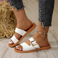 plus size sandals and slippers for women outwearsummer soft bottomnew arrivalfashioneasiest for match beef tendon bottom belt buckle