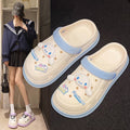 2025new arrival shit-stepping clogs for women outwearsummercutepopularthick sole nurse beach two-wear toe-cap slippers