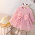 Kidsspring style dress autumn baby girl princess first birthday mesh dress kids