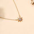 Wholesale sun god necklace - cross-border gold radiance diamond pendant sun short choker sweater chain - direct from manufacturer