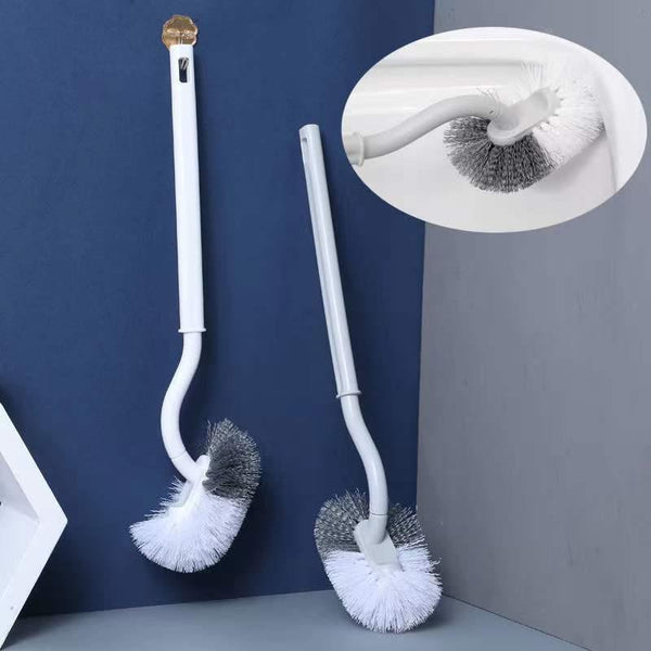 New S-type toilet brush No dead ends Soft brush Toilet brush Extended version Wall-mounted bathroom Toilet brush