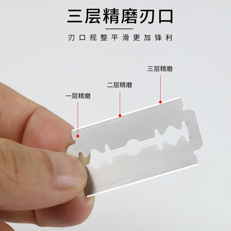 Thickened manual razor blade bread beauty scraping pig hair double-sided blade white blade wordless cutting blade factory wholesale