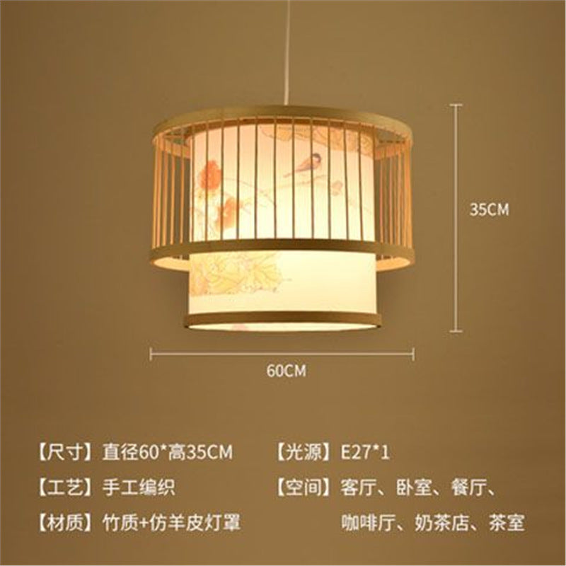 Lantern Bamboo Art Chandelier Bar Bed and Breakfast Tea Room Hot Pot Restaurant Hotel Simple Japanese Restaurant Bamboo Catering Shop Lighting