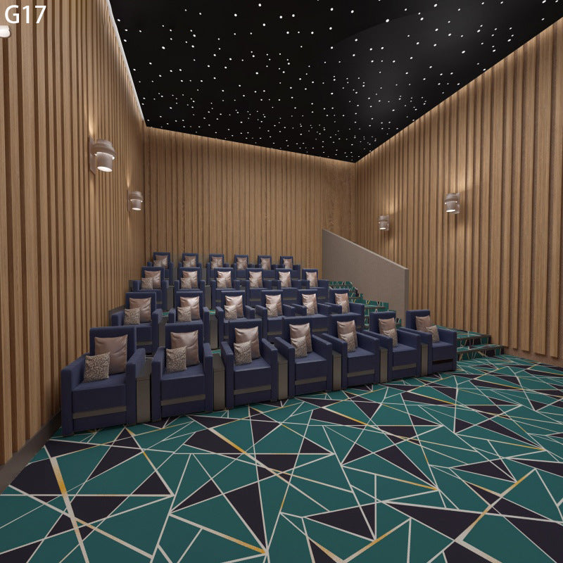 Customized fire-retardant carpet for movie theaters, home theaters, and clubs: soundproofing, noise reduction, and vibration dampening - full coverage installation