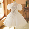 spot hot-selling girl's dress, piano performance, catwalk, children's flower girl princess dress, short style, wholesale