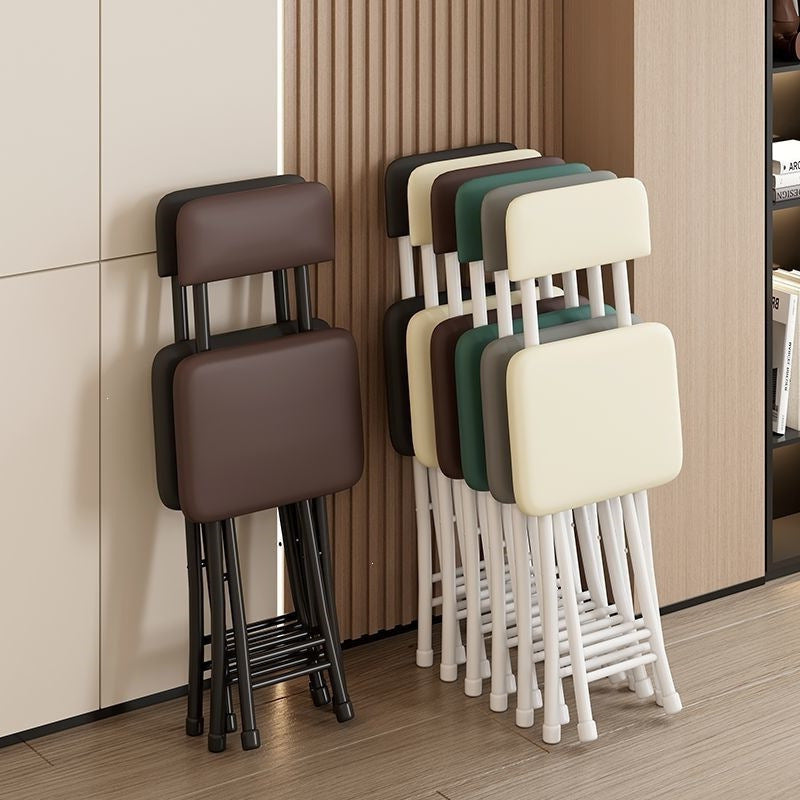 Foldable recliner foldable stool for home recliner lunch break foldable chair with backrest portable rental high round stool recliner