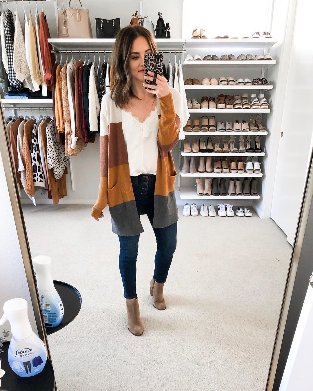 Spot! MY055 striped sweater bag multi-color cardigan color matching jacket top