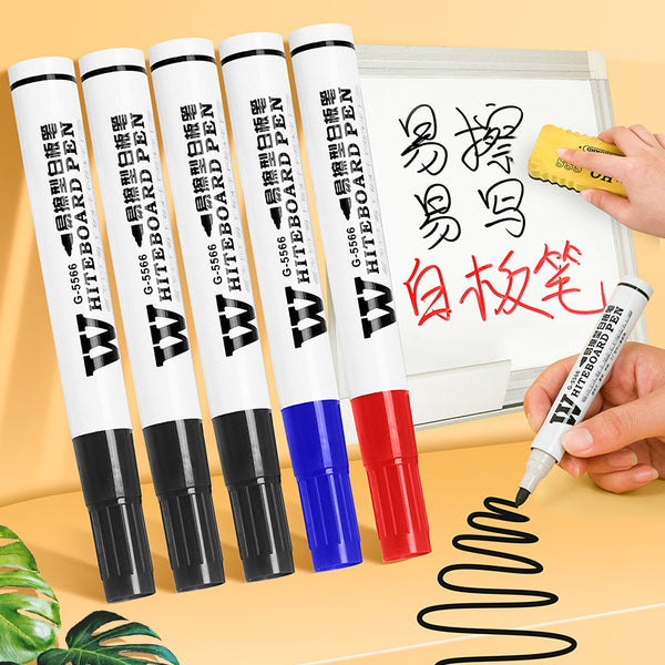 Whiteboard pen erasable blackboard special water-based drawing board pen bold large head marker black and red marker G5566