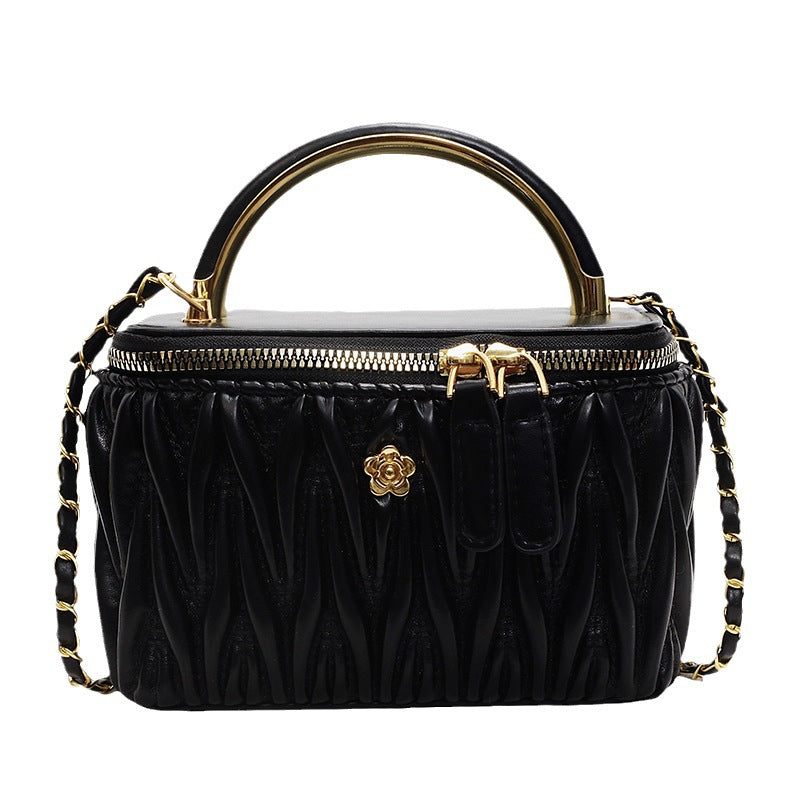 Premium texture fashion box bag women's 202 winter new small fragrant wind diamond shoulder bag simple messenger bag
